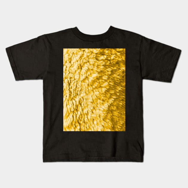 Yellow Fur Kids T-Shirt by eedeeo